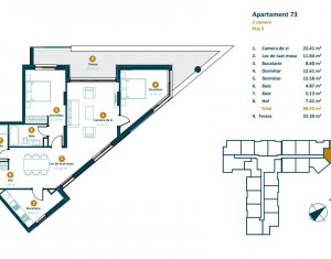 Apartamente de 3 camere, imobil nou finalizat CU CF,  2570 EURO/MP TVA INCLUS !